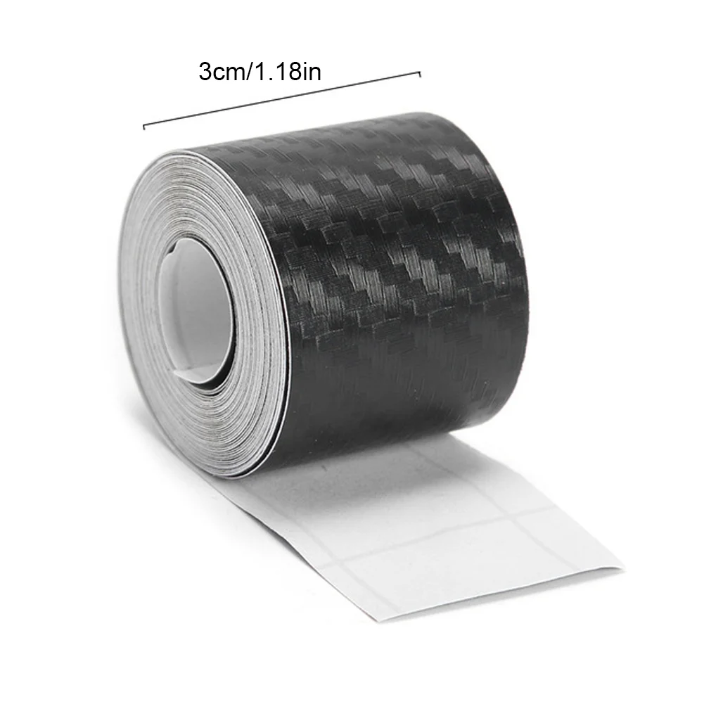 thumbnail image 1 of Adhesivos de cinta de fibra de carbono para el coche, protectores de borde de puerta de coche 3D Nano Black, adhesivos decorativos impermeables para los laterales, 1 of 5