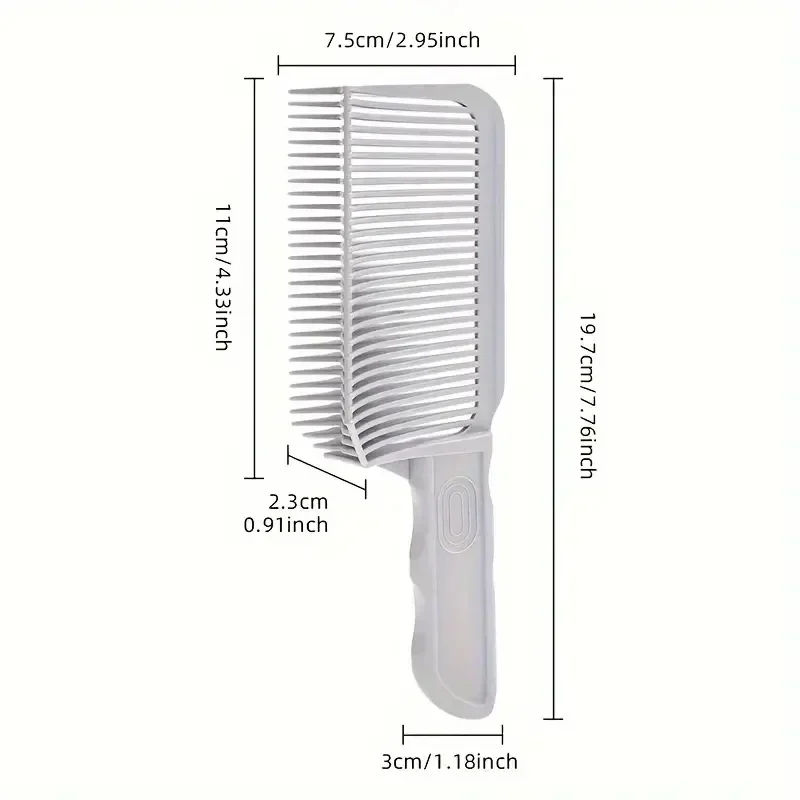 Professional Barber Fading Comb-Heat Resistant Clipper Blending Tool for Men's Flat Top Fades, Salon Grade Styling&Cutting Brush