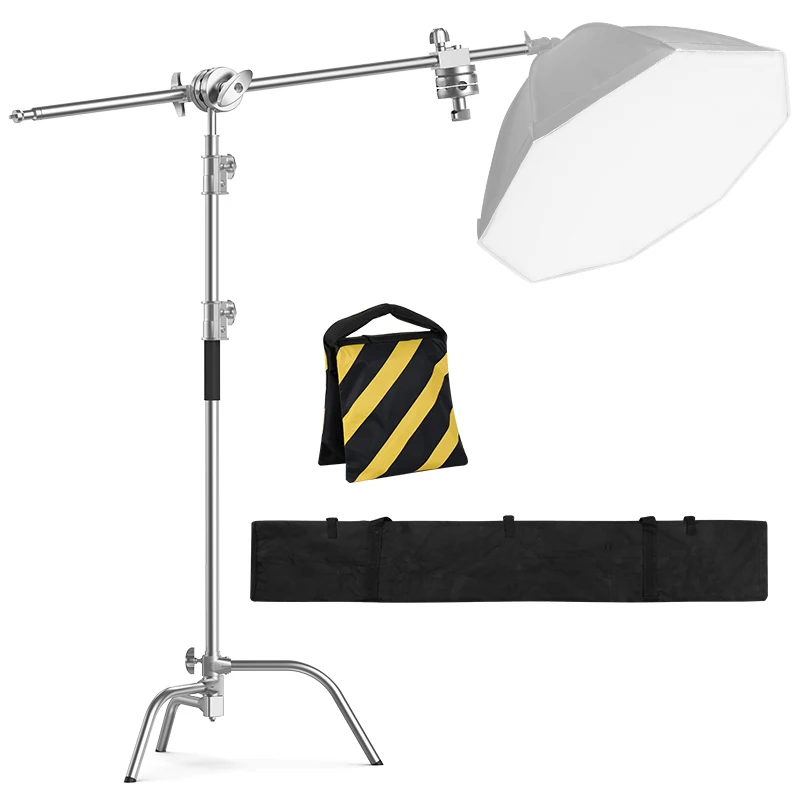 Description Picture 4 of itemPhotography C-Stand Heavy Duty Light Tripod with Hold Arm and Grip Head Adjustable Magical Leg for Studio Softbox Monolight