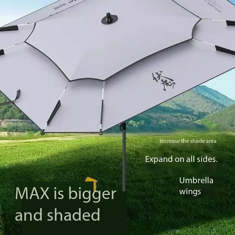 Parapluie pêche carré nouvelle collection 2025 protection solaire camping pêche sauvage