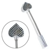 32CM Heart-Shaped Riding Crop Stainless Steel Horse whip，Spike Pain Paddle, Bendable Spank Paddle 1