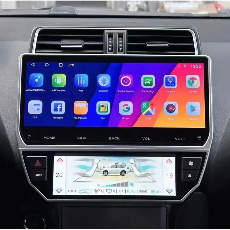 QLED 1920*720 Carplay Auto Android 13.0 8G+256G Car Radio GPS WIFI Bluetooth For Toyota Land Cruiser Prado 150 LC150 2018-2020