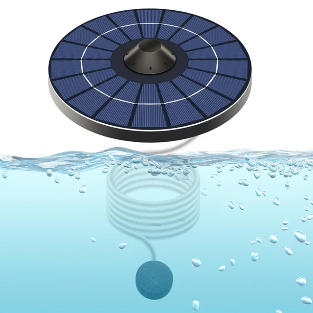 2.5W 6V Solar Fountain Pump with Air Hose and Bubble Stone Bubble Oxygenator Powerful Solar Panel for Garden Outdoor Decoration 3
