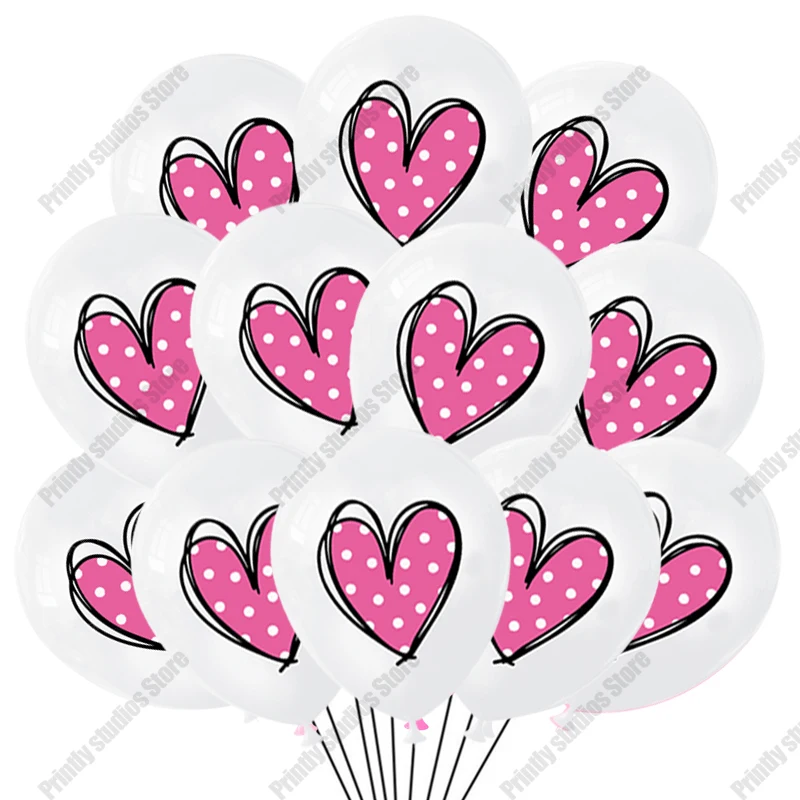 thumbnail image 1 of Globos de látex de Minnie Mouse de Disney, color rosa, para fiestas de baby shower, decoraciones para fiestas de cumpleaños de niñas, decoración de bodas, 10 o 20 unidades, 1 of 5