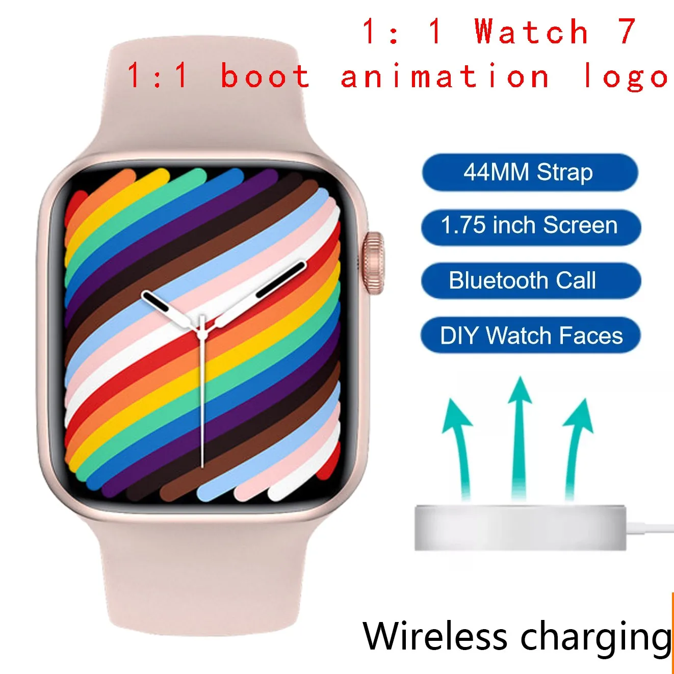 logo 11 Series 7 Smart Watch 7 45mm Size Bluetooth Call Heart Rate Monitor Men's Smartwatch PK