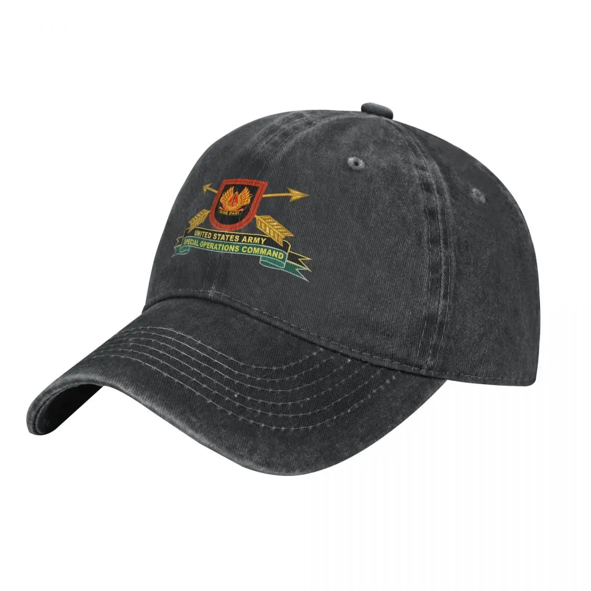 

Army - US Army Special Operations Command - Sine Pari - Flash w Br Ribbon X 300 Cowboy Hat hard hat Men Golf Wear Women's