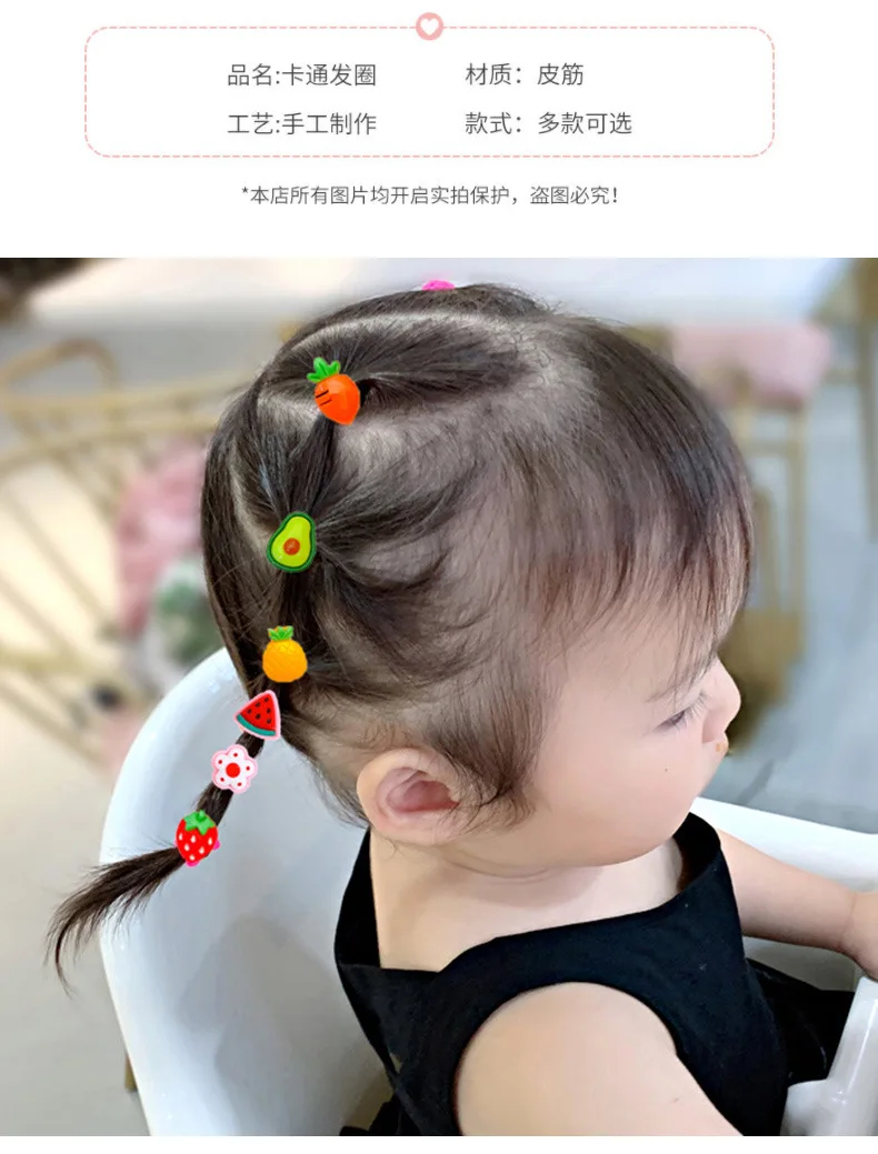 50 teile/satz Daumen Haar Reifen verletzt nicht Haar kleine Kopf bedeckung Kinder Gummiband Mädchen Baby Krawatte Seil hohe Elastizität Stirnband – Detail 2