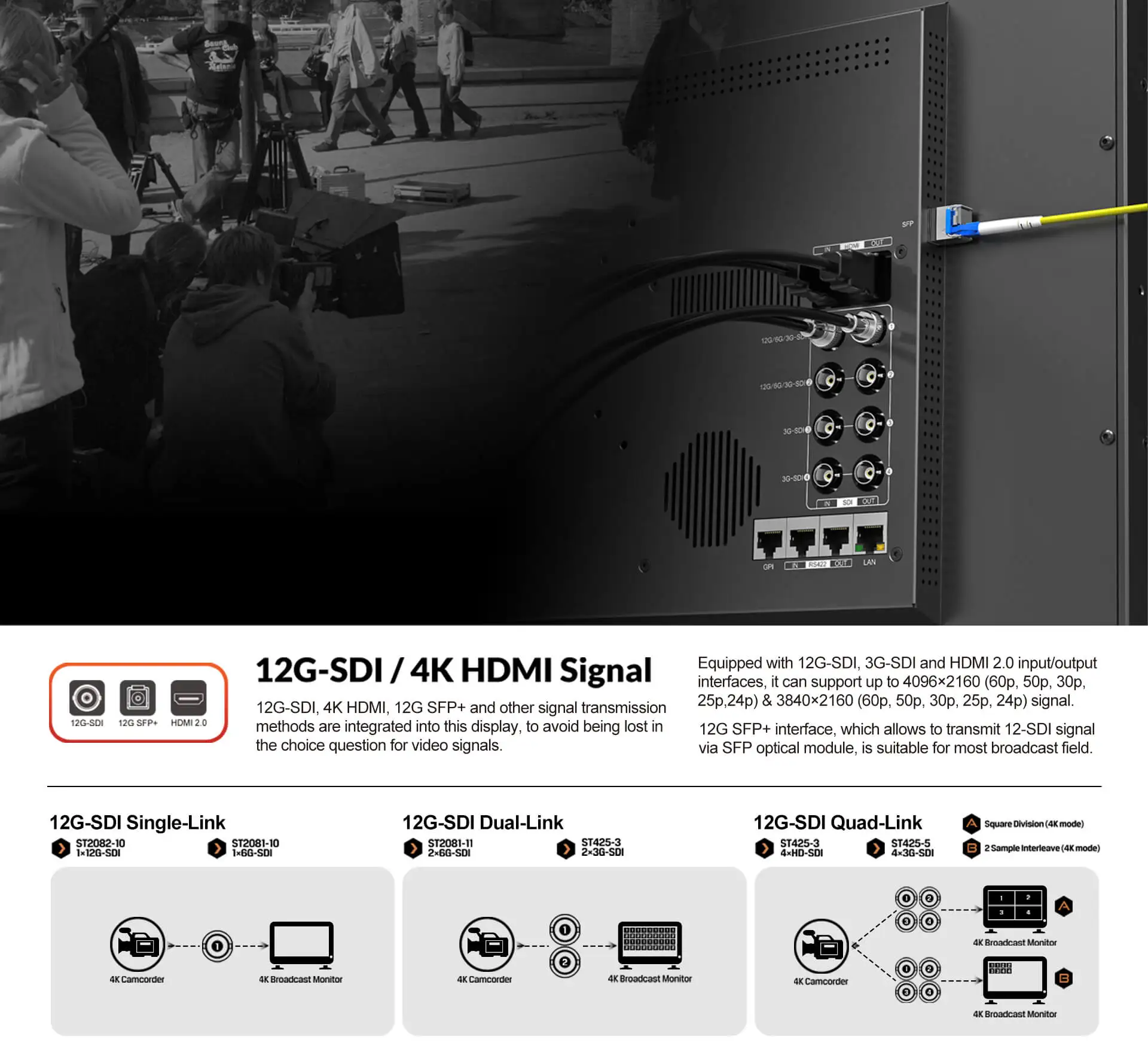 LILLIPUT Q18 17.3-inch 12G-SDI Professional Production Studio/Broadcast Monitor 3840 X 2160, 400nits Quad View, 3D-LUT, HDR