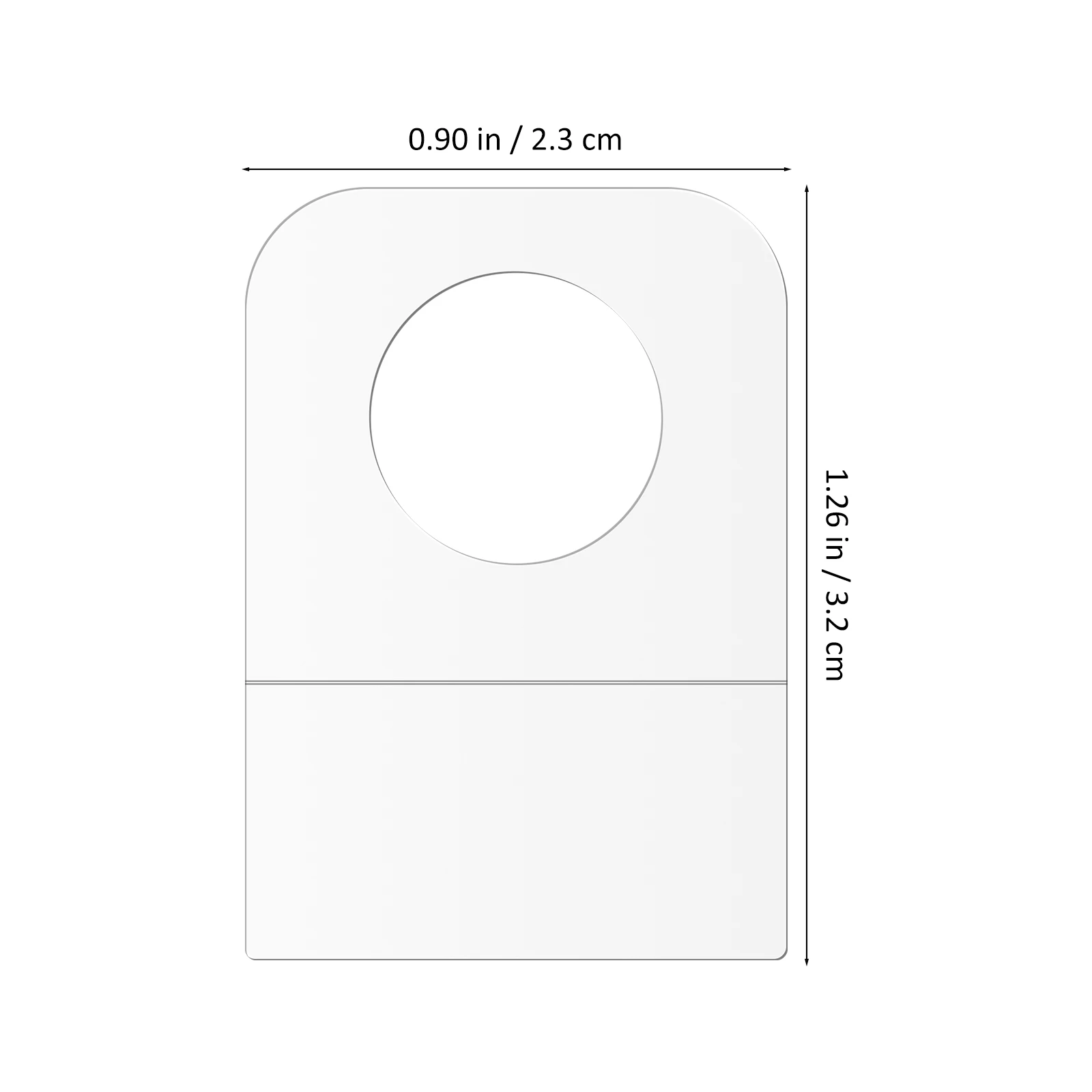200개 투명 접착 탭, 가격표용 플라스틱 태그, 소매 진열용 PVC 상품 접착제