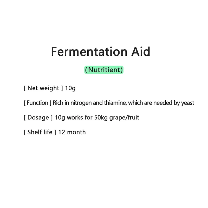 10g Yeast Nutrient Fermentation Aid Home Brew Alcohol Wine Making Used