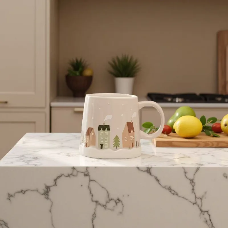 Christmas Ceramic Cup Coffee Mugs Household Exquisite Afternoon Tea Cups Creativity Breakfast Milk Cute Couple Coffee Cup Gift l