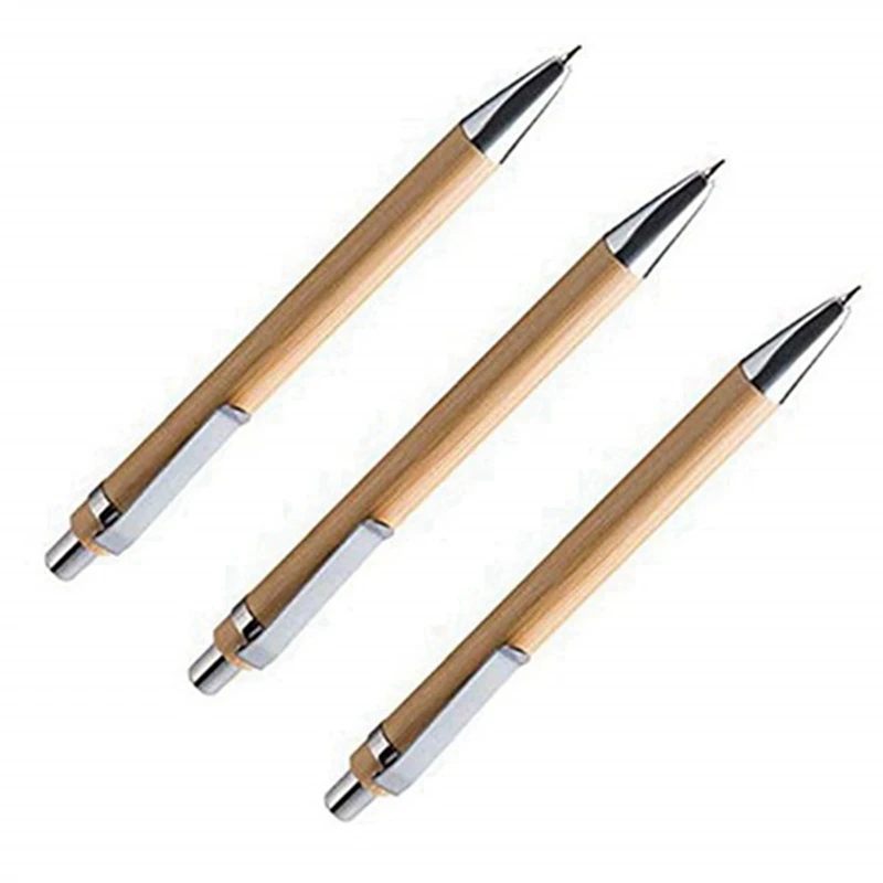 

50Pcs/Lot Bamboo Ballpoint Pen Stylus Contact Pen Office & School Supplies Pens & Writing Supplies Gifts With Blue Ink
