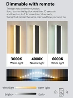 โคมไฟติดผนัง Line Minimalist แถบยาวกันน้ํากลางแจ้งตกแต่งสวน Villa พื้นหลังไฟสวน 4