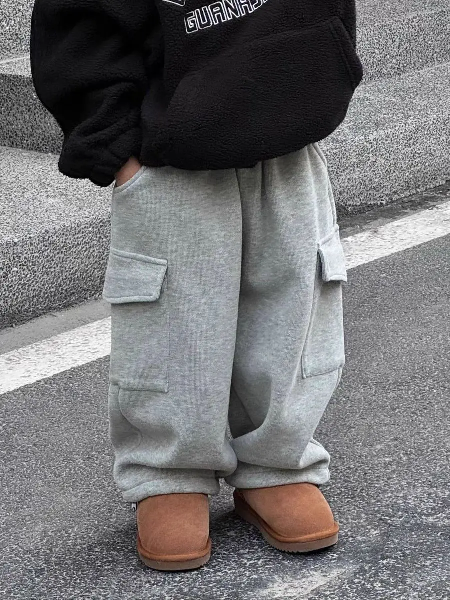 Boys Pants Kids Pants Winter Plush Kids Pants For Boys