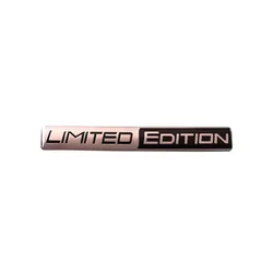 Limited Edition Aluminum Emblem Decal for Car and Motorcycle Customization (Silver - black)
