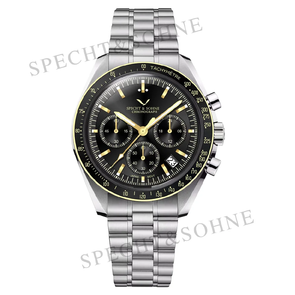 

Dropshipping 2023 Specht&Sohne New Luxury Men's Watches VK63 Quartz Chronograph Steel Sports Wristwatch Waterproof Reloj Hombre