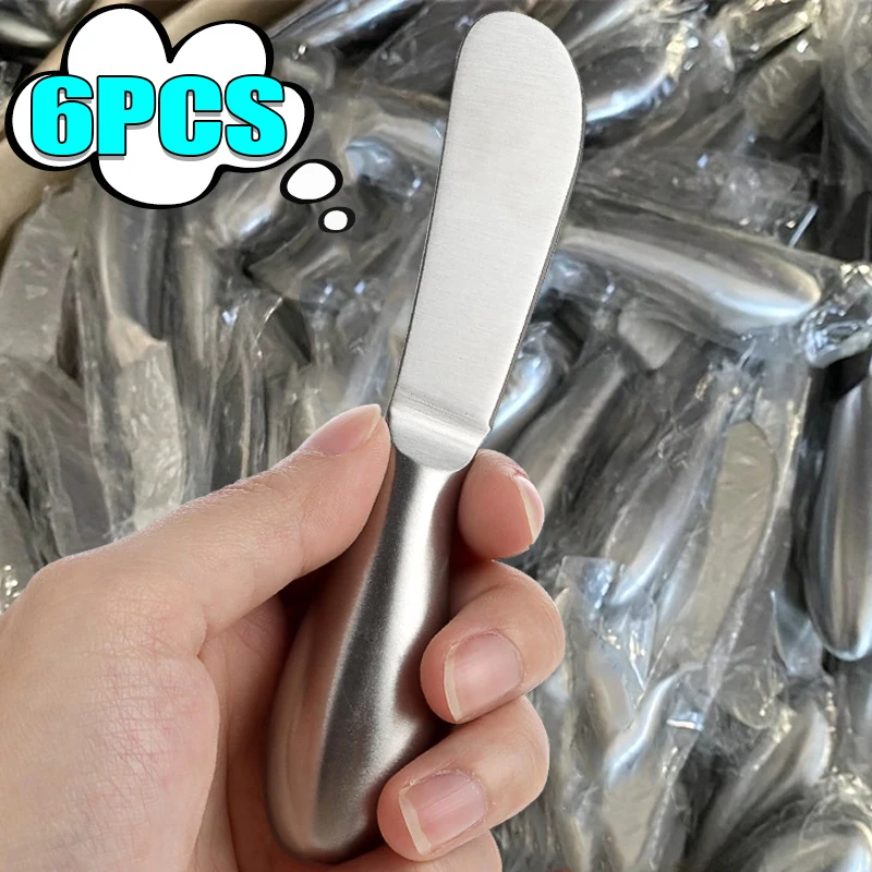 1-6Pcs Multifunctional Cheese Butter Knife Stainless Steel Household Breakfast Bread Jam Cream Knife Kitchen Butter Spreader butter knife,cheese knife