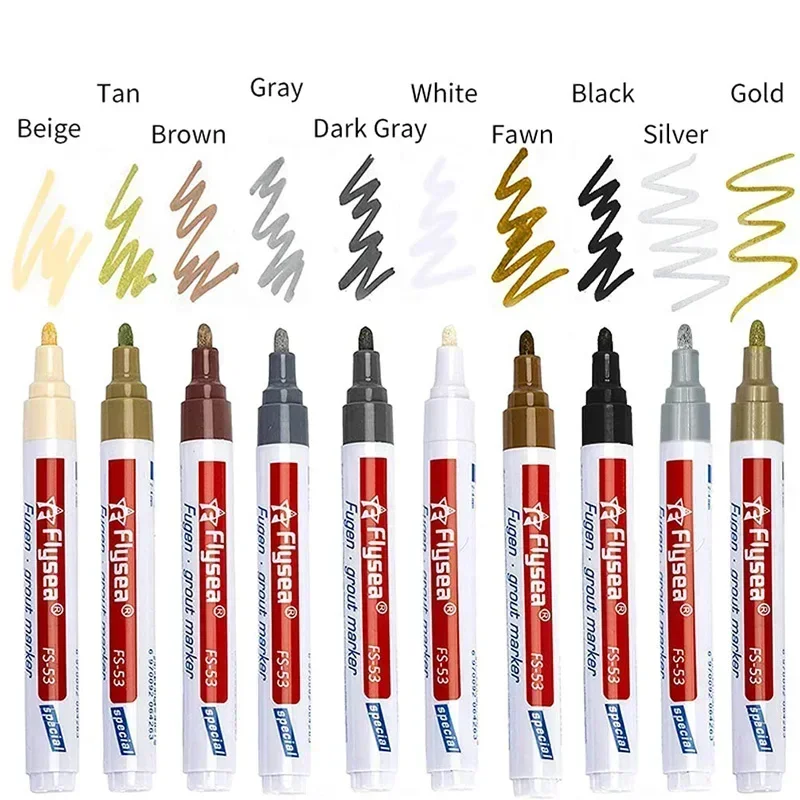 Tile Pen Permanent Wall Grout Restorer Pens White Repair Marker Grout Tile Pen Restorer Renew Repair Wall Floor