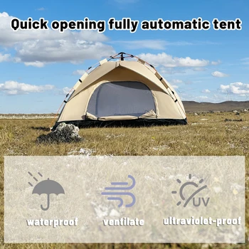 Outdoor Automatic Quick-opening Tent Automatic Rainproof Sunshine-proof Tent Fishing Beach Sunshine Shelter 4 person tents 4