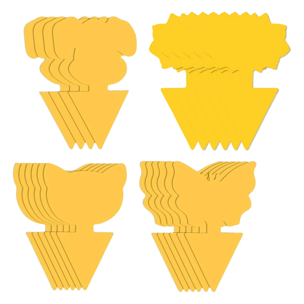 40pcs פטרת traps להגן על הצמח צביקה באג דביק צהוב מלכודות חרק רעילות וחרק רקות ריח עבור צמחים גינה מטבח