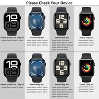 Boîtier en verre trempé HD pour Apple Watch 38mm 40mm 41mm 42mm 44mm 45mm 46mm, housse de protection d'écran pour iWatch 10 8 7 9 6 5 4 3 2 2