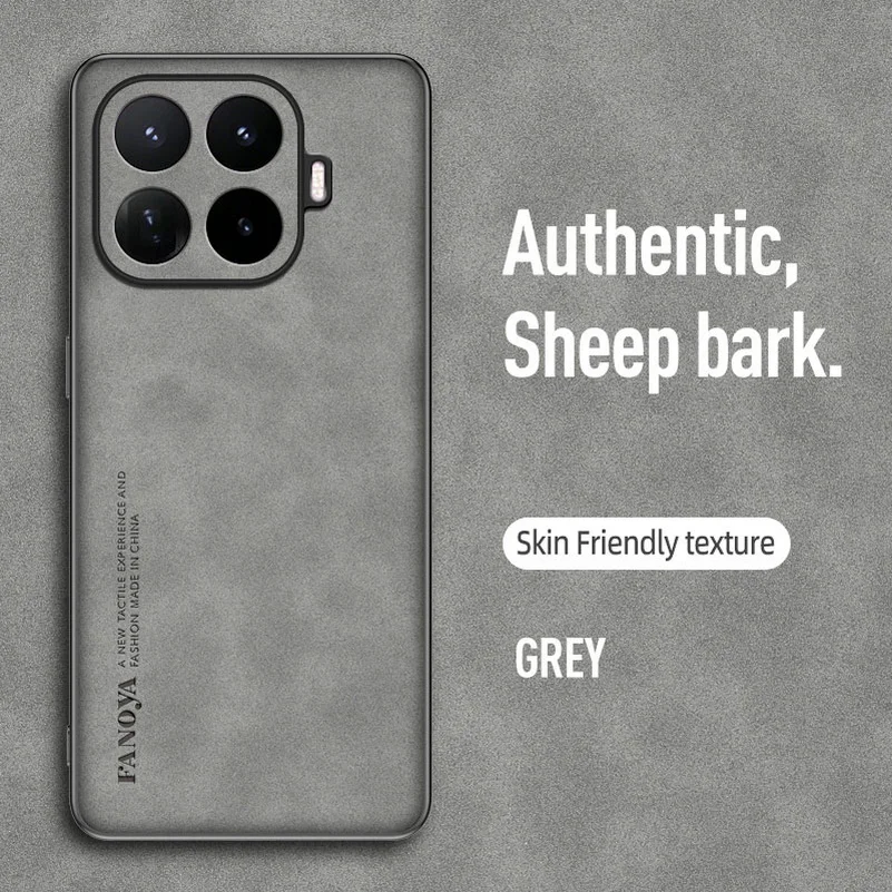 Elegant Plain Leather Suede Phone Case