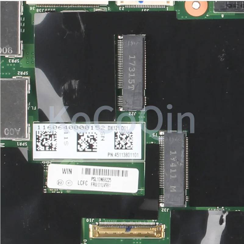 NM-B141 For LENOVO ThinkPad X1 Carbon 5th Gen Notebook Mainboard