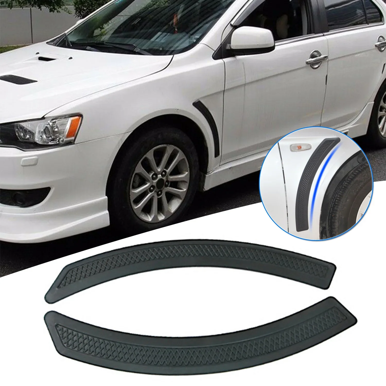 2pcs Car Door Fender Vent Sticker Exterior Decals Accessories For Mitsubishi Lancer EVO 2008-2015 Spoiler External Spare Parts