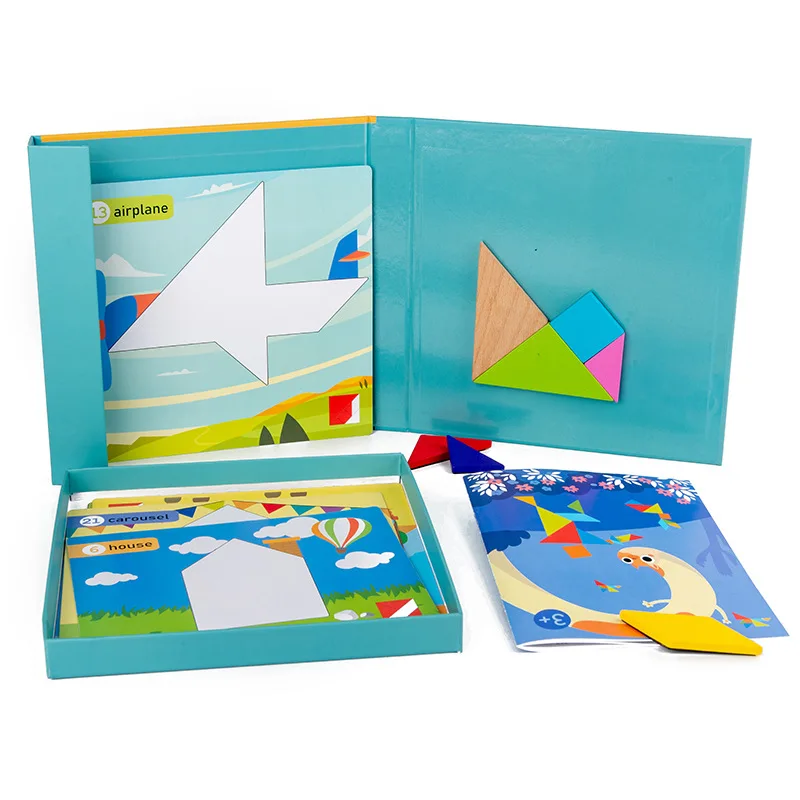 New Children's Intelligent Magnetic Book 3D Puzzles Jigsaw Brain Training Game Educational Toys Gifts for Kids |