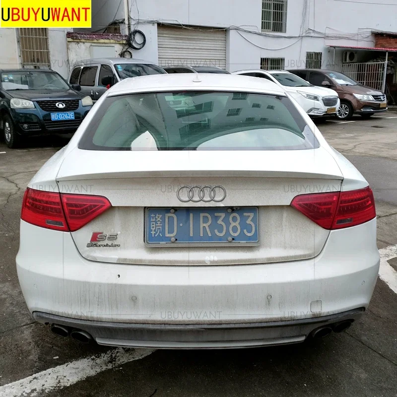 

For AUDI A5 S5 RS5 B8 2009 2010 2011 2012 2013 2014 2015 2016 High Quality ABS Material Carbon Fiber Look Car Rear Wing Spoiler