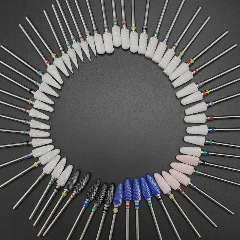 Ceramic Carbide Nail Drill Bit Rotate Burr Milling Nail Cutter Bits Electric Drill Machine For Manicure Pedicure Tools 2