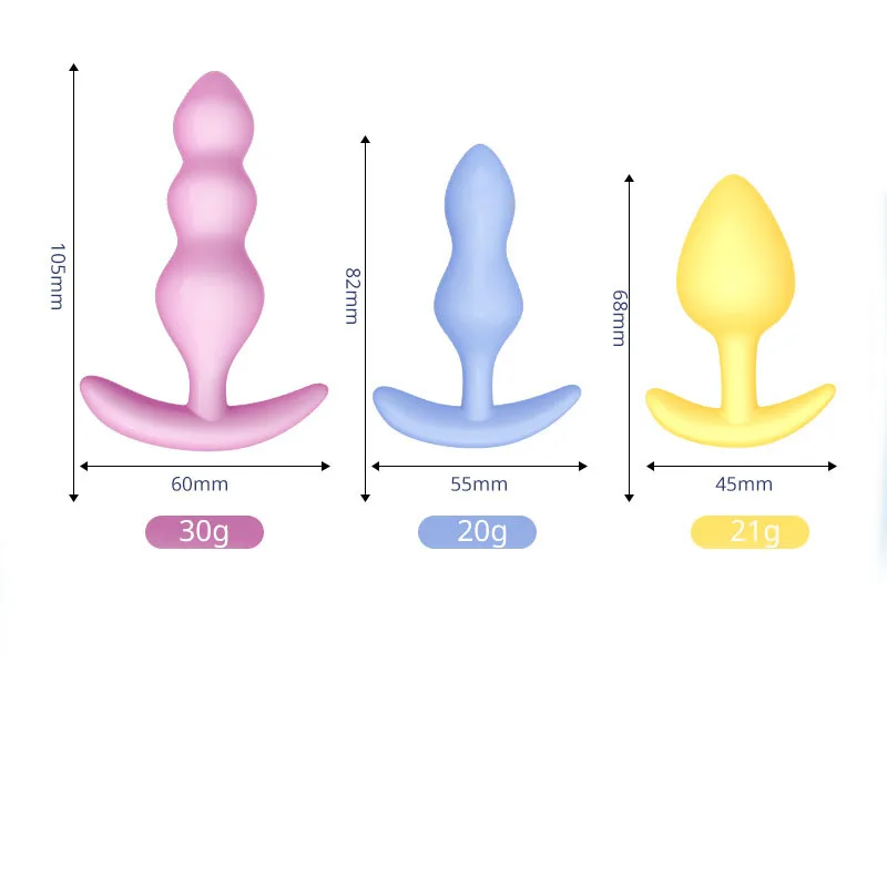 Weiche Silikon Anal Plugs Anal Stimulator Anus Trainer Sex Spielzeug Pull Bead Anal Plug Flirten Zubehör Anzeige_voghion.com