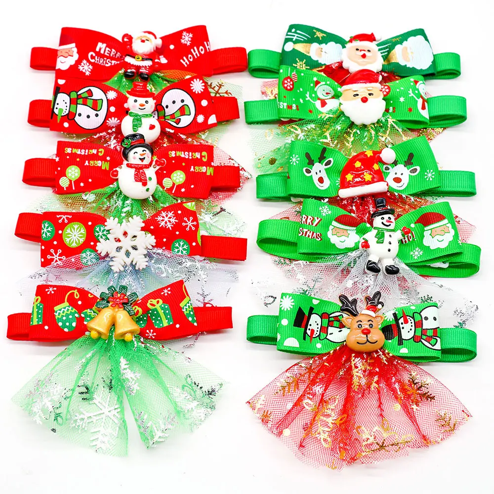 

100pcs Dog Bowtie Christmas Small Dog Cat Bow Tie For Christmas Pet Supplies Dog Grooming Accessories Dogs Pets Accessories