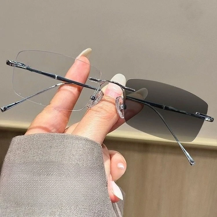 Photochromic Ultra-Lightweight Women's Frameless Glasses with Blue Light Protection