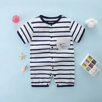 Baby clothes summer thin 0-12 months jumpsuit pajamas pure cotton infant baby suit super cute crawl suit