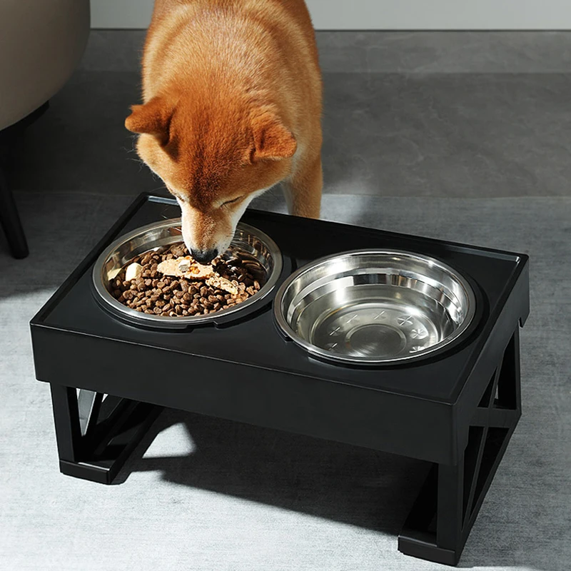 Double Bowls for Dog and Cat, Adjustable Elevated Feeder, Pet Feeding  Raise, Cat Food Water Bowls with Stand, Lift Table for Dog - AliExpress