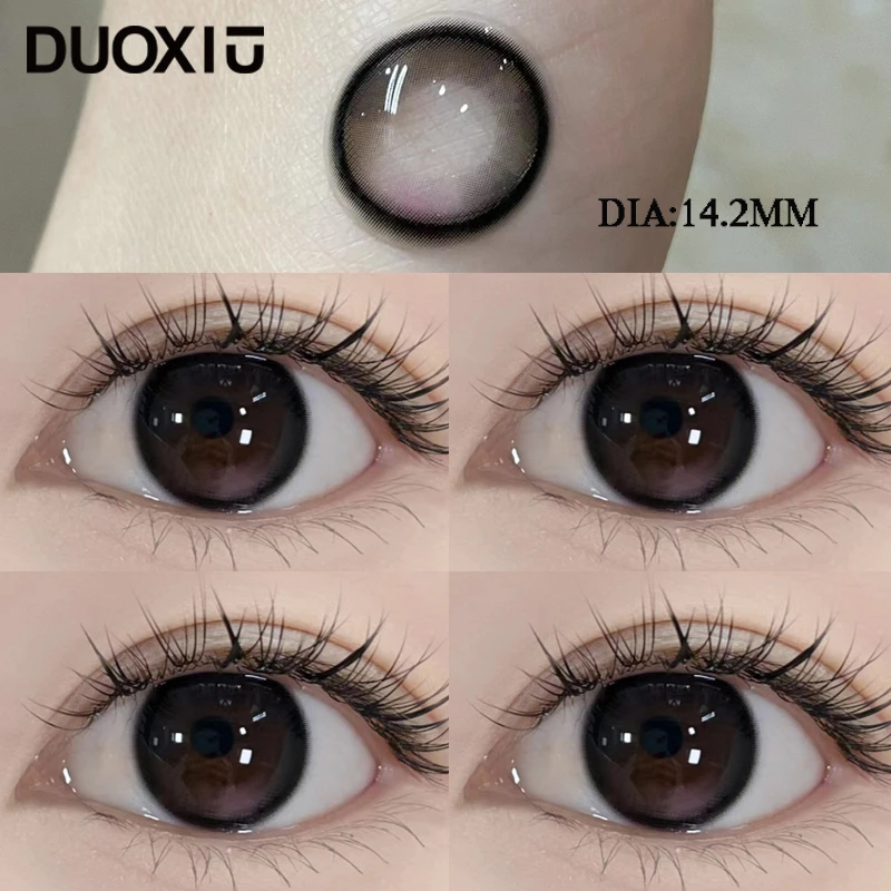 DUOXIU1Pair Color Contact Lens Black Pupils High Quality Myopic