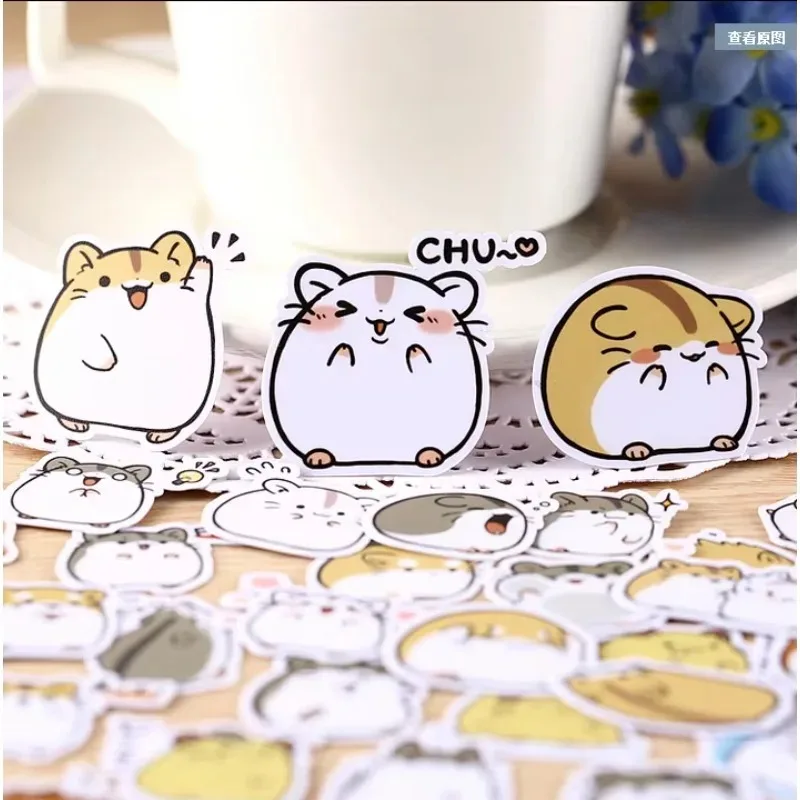 39 stücke kreative kawaii selbst gemachte kleine hamster aufkleber schöne aufkleber/dekorative aufkleber/diy handwerk fotoalben