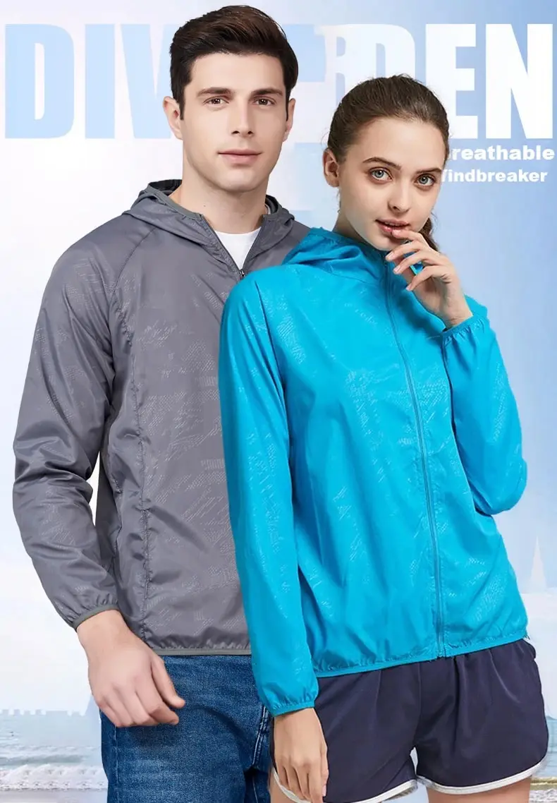 LNGXO Männer Frauen Wasserdichte Jacke Schnell Trocknend Wandern Camping Windjacke Unisex Trekking Angeln Regen Mantel Outdoor Anti UV Kleidung – Detail 1