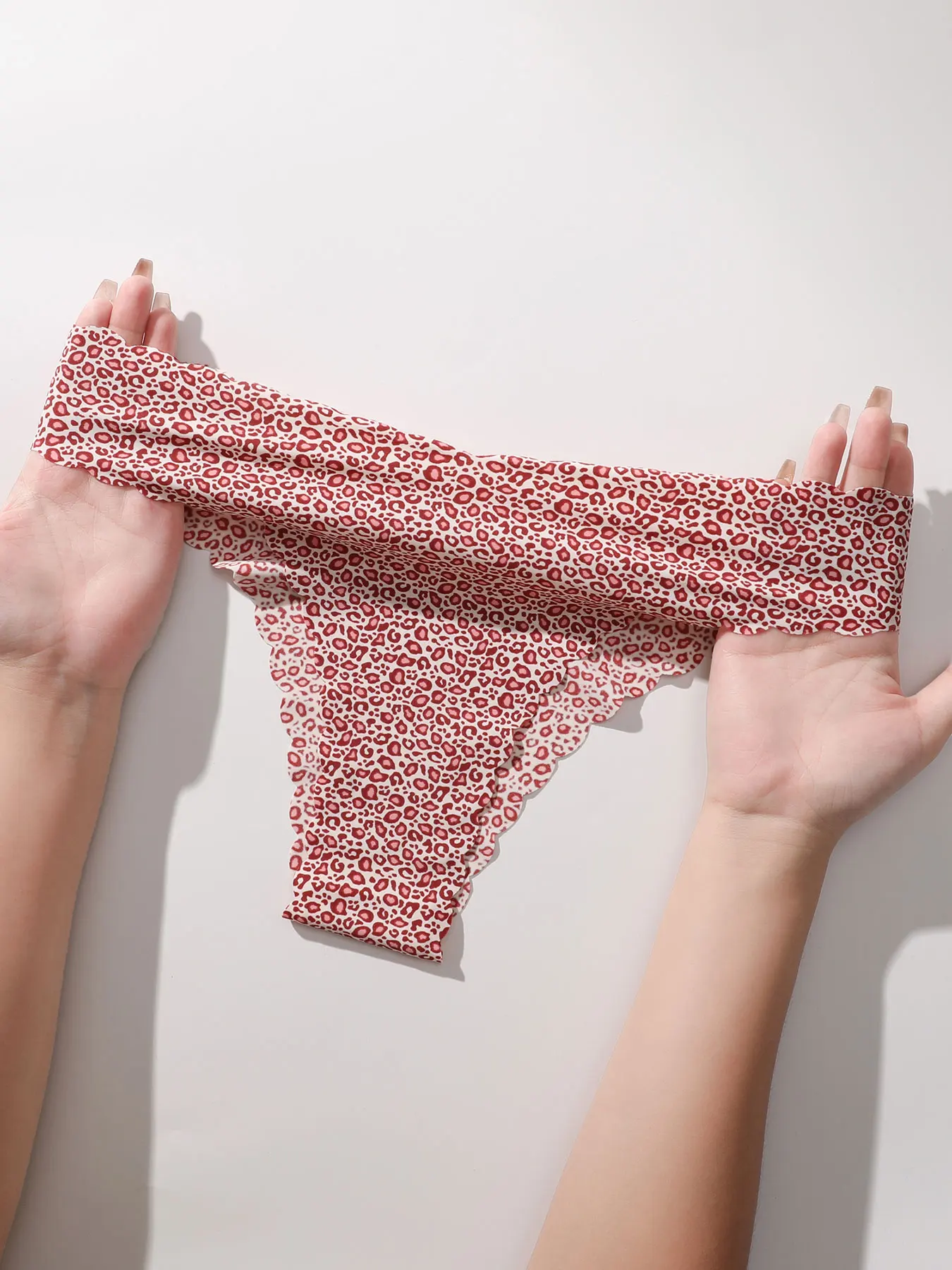 leopard print detail on seamless panties