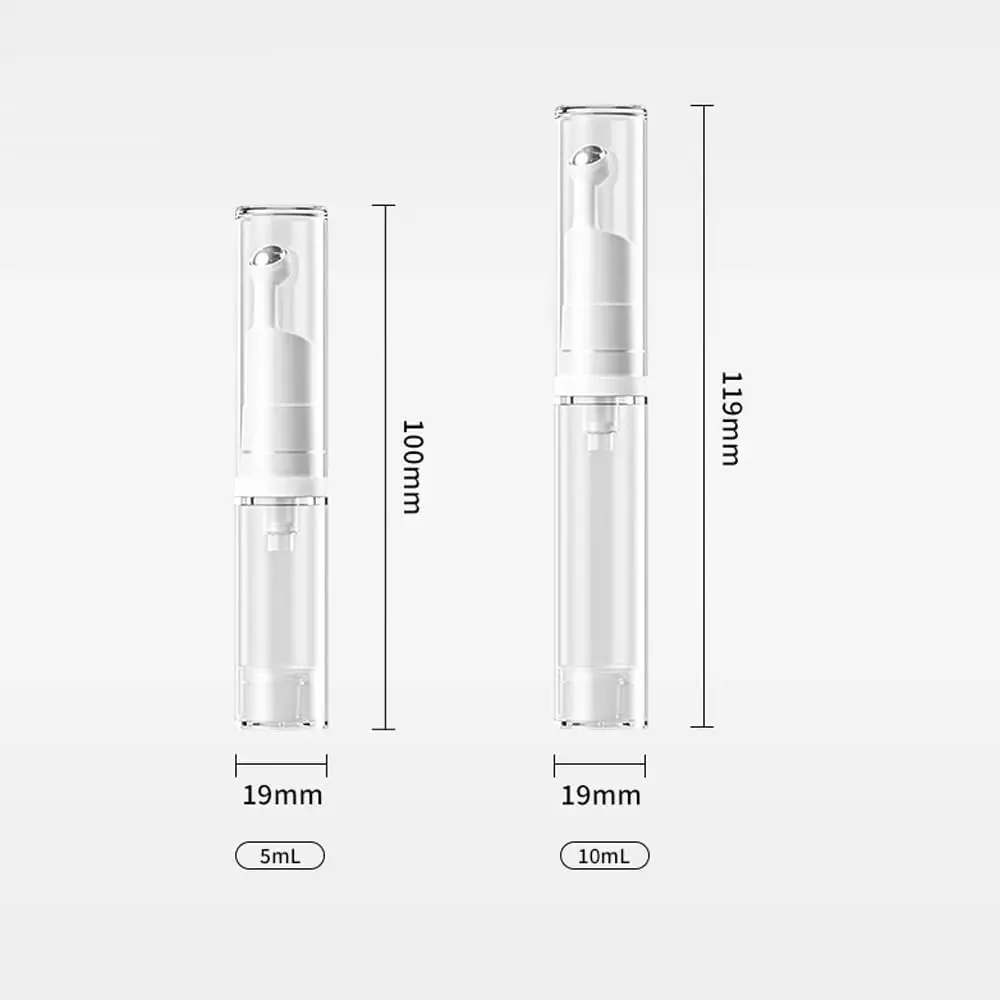 5-Piece Set of Refillable Vacuum Eye Cream & Essential Oil Roller Bottles with Steel Ball