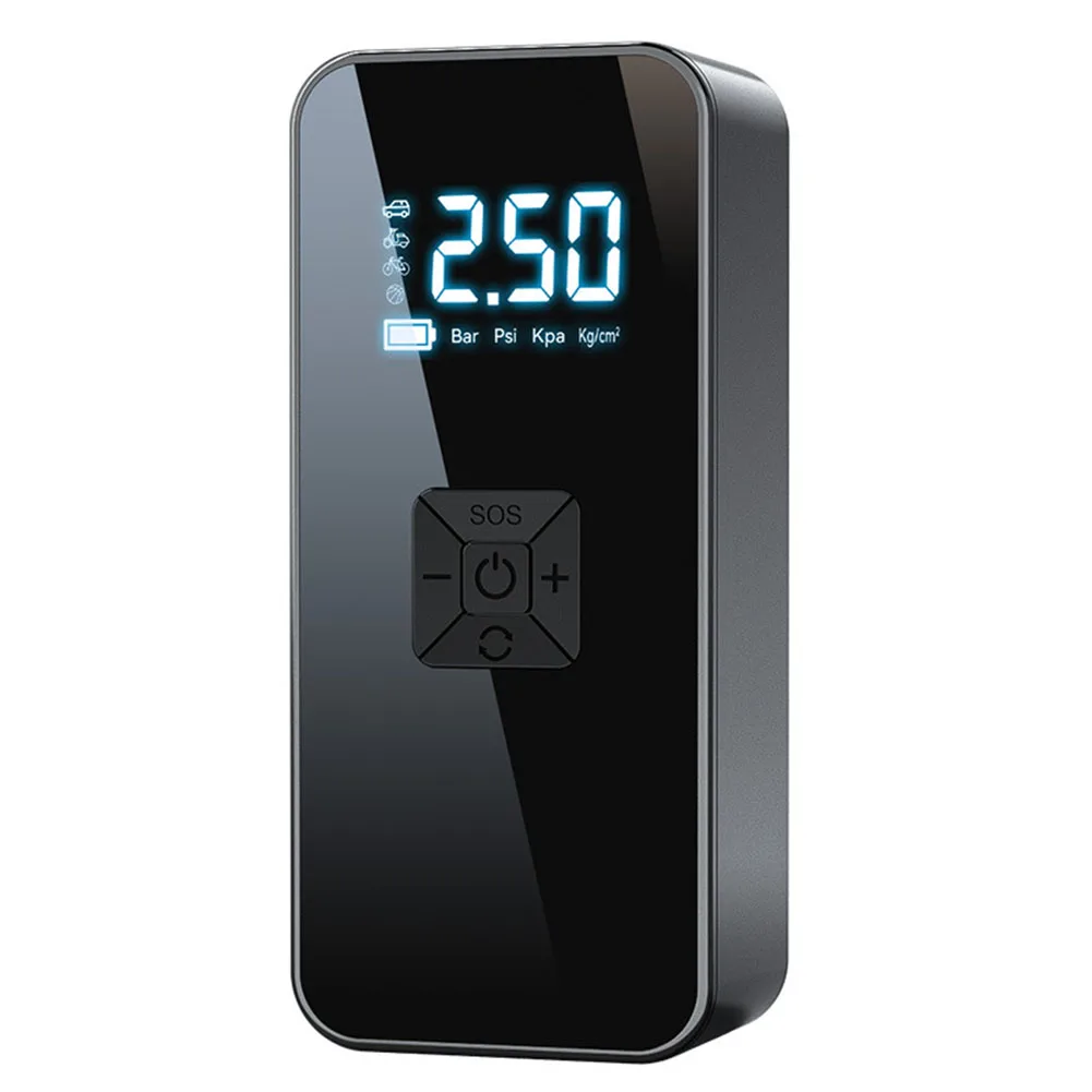 

Wireless Portable Tire Inflator Pump High End Appearance Convenient Screen and Digital Display Dual Function as Power Bank