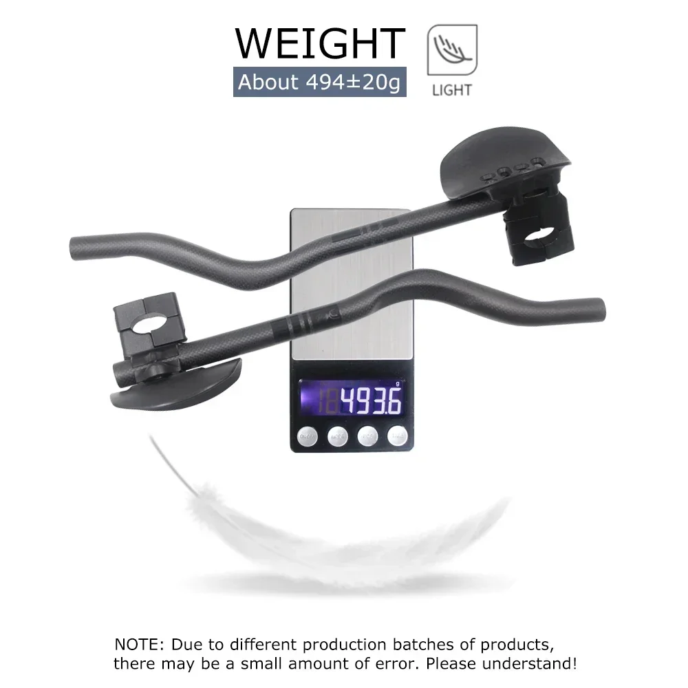 DE TT Extensions Lenker Super Light 494g, verstellbar 35/55 ° Aero Carbon Fiber Bar mit interner Führung für Zeitfahrrad – Detail 5