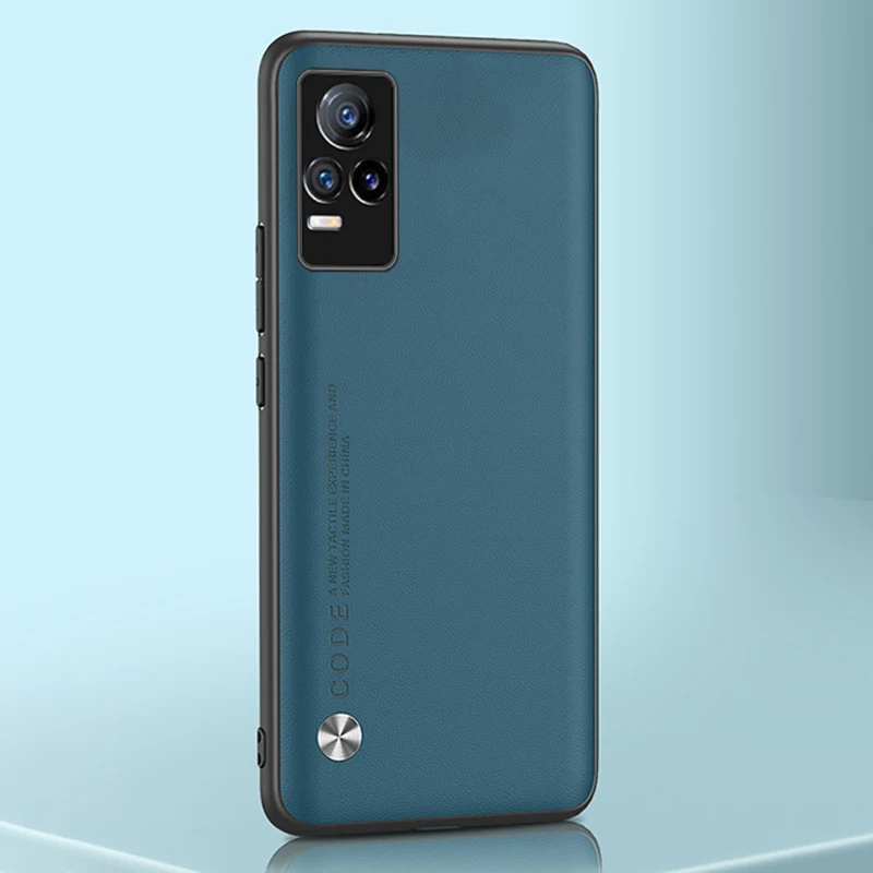 Lyxigt läderfodral för Vivo V20 SE V21 V21E 4G 5G-fodral, matt silikonskyddsfodral för Vivo Y70 V23E V23 Pro_voghion.com