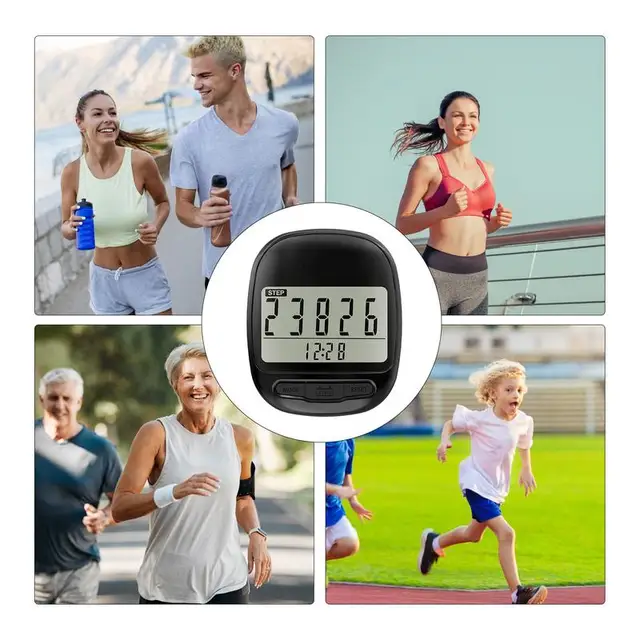 Step Counter For Walking Digital LCD Display Walking Pedometer Step Counter With Clock Function Step Counters For Seniors 4