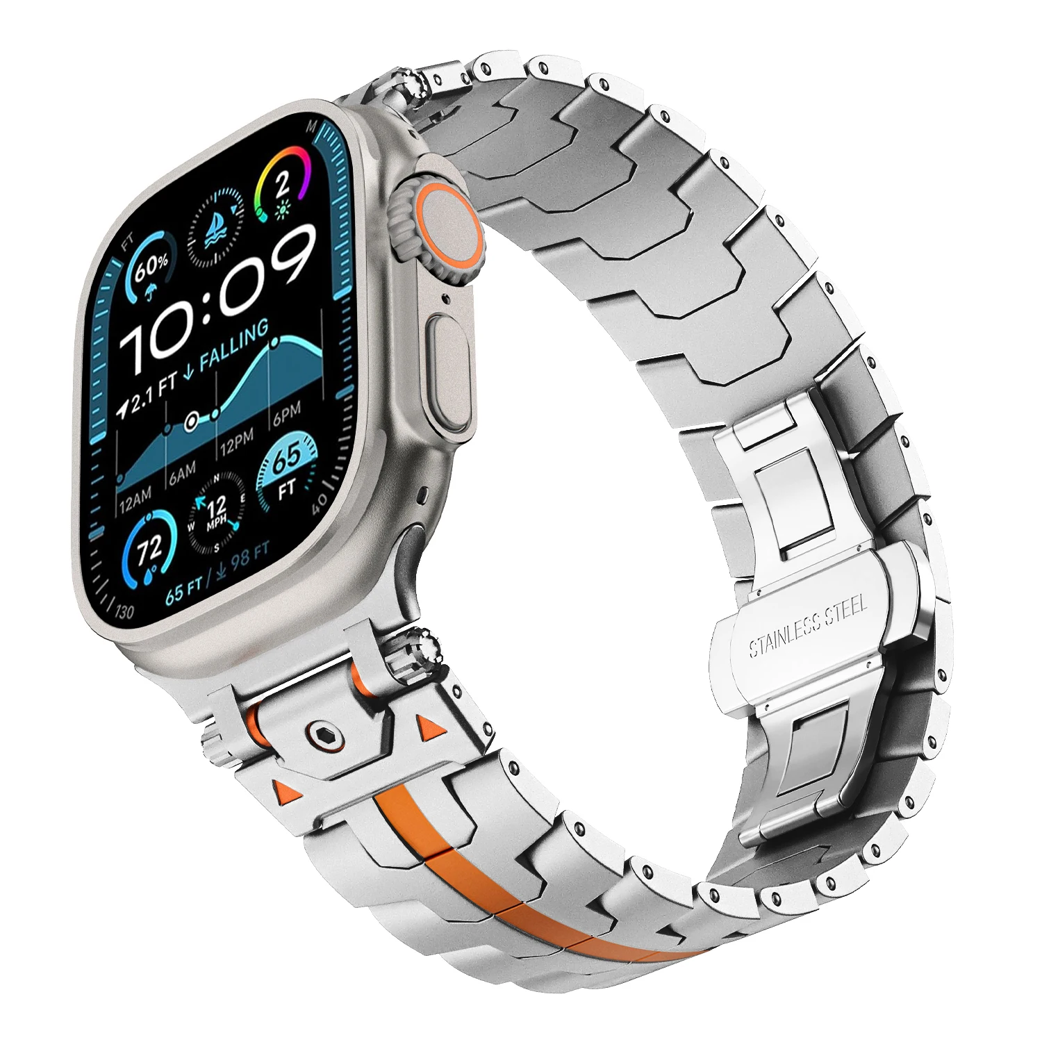 Future Mech Edelstahlarmband für Apple Watch Ultra 49/46/45/44/42 mm S10 Herren-High-End-Armband für IWatch 9 8 7 6 5 4 3 2 1 – Detail 10