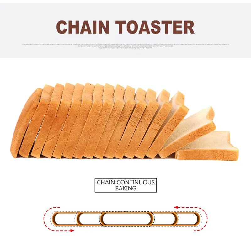 Commercial Toast Oven Toast Oven Pizza Cookie Toast Oven Electric Automatic Chain Toaster Crawler Bread Machine Bread Machine 4