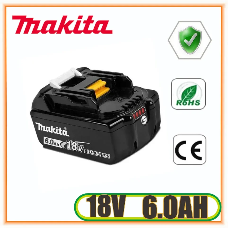 

Makita Original 18V 6000MAH 6.0AH Rechargeable Power Tool Battery LED Lithium Ion Replacement LXT BL1860B BL1860 BL1850