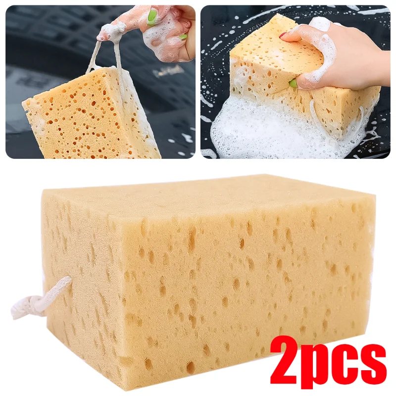 

2pcs Car Wheel Cleaning Sponge Honeycomb Super Absorbent Auto Wash Sponge Wipe Care Detail Brush Cars Cleaning Tools Supplies