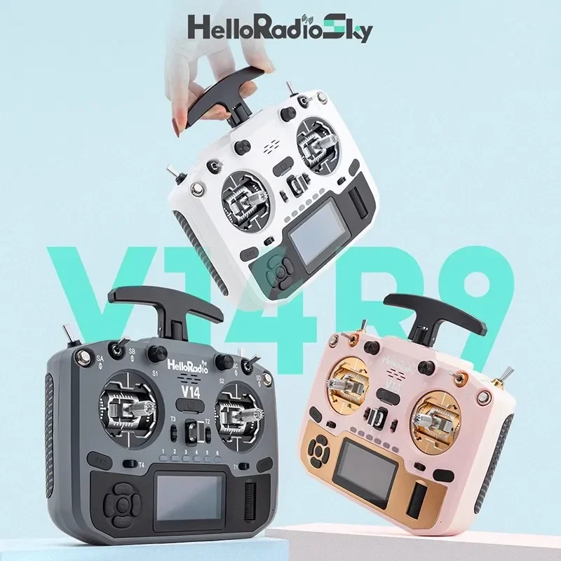 Détail des molettes et interrupteurs de la Radio ELRS V14 PRO et MAX - Contrôle FPV Haute Performance.